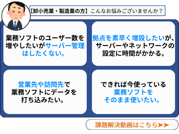 卸小売業・製造業の課題を解決